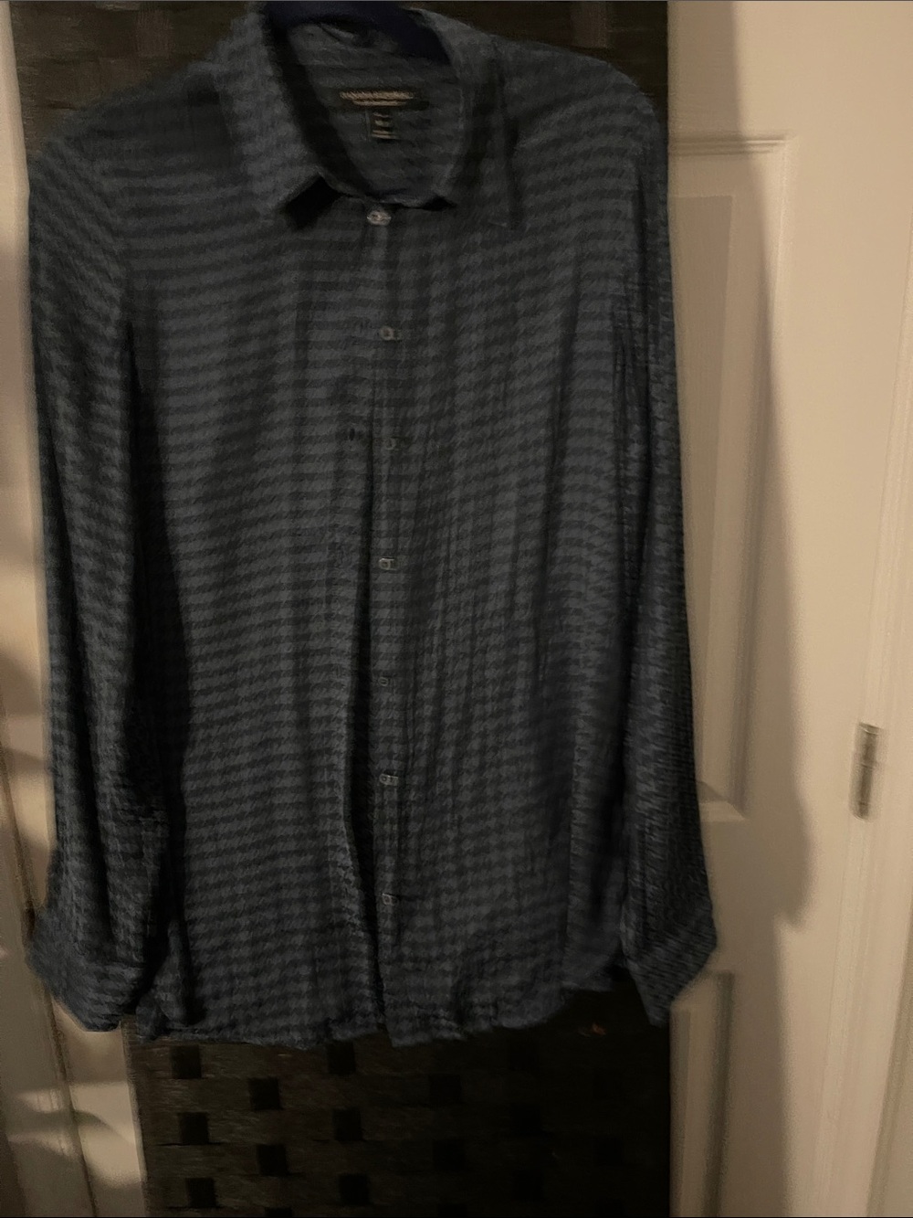 Banana Republic Womens Blue Checked Shirt Jacket